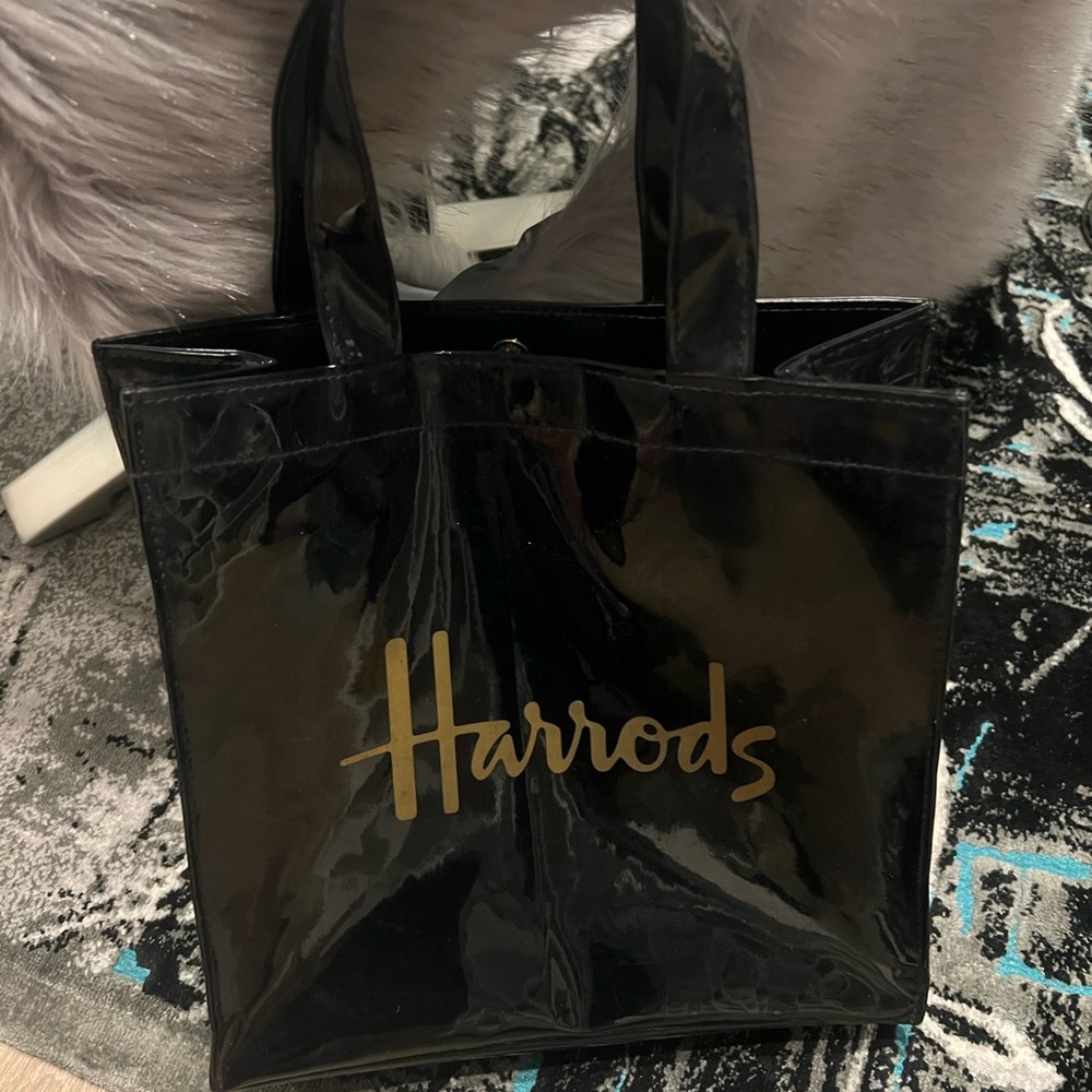 Harrods Black Luxury Tote Bag